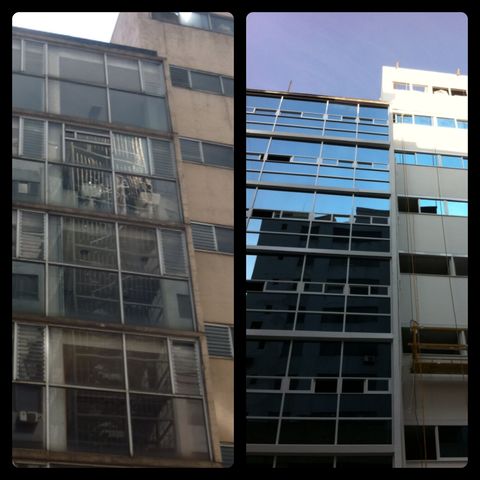 COMPARTIVA DE FACHADA, CON PROPUESTA  TERMINADA
